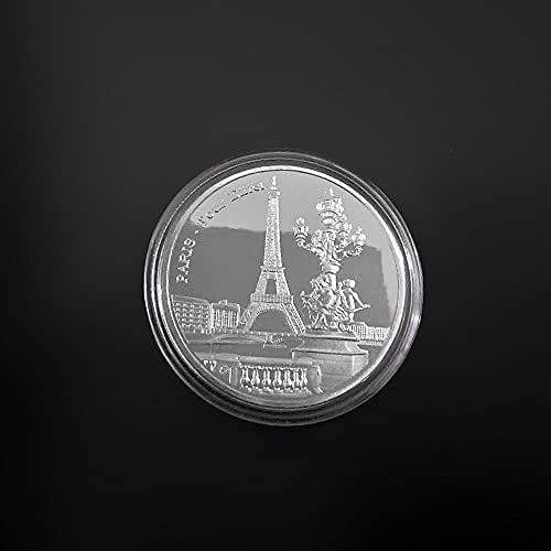 1бр сребърно покритие Възпоменателна Монета Париж Айфеловата Кула Виртуална Монета Криптовалюта 2021 Лимитированная Серия са подбрани Монета с Защитно покритие