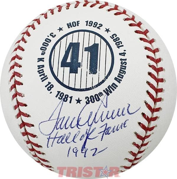 Незабравим играта на топка с автограф на Том Сивера, Въведен в Залата на славата на 1992 г. - Бейзболни топки с автографи