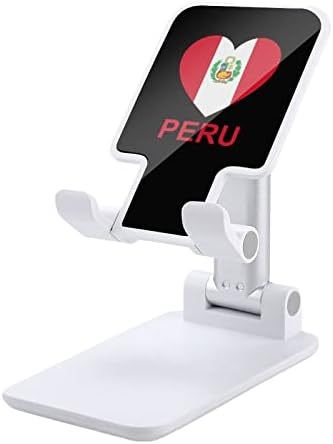 Love Peru Сгъваема Поставка за мобилен телефон, Регулируема Поставка калъф Телефон Настолна Док станция е Подходящ за всички смартфони 4-13 Един размер