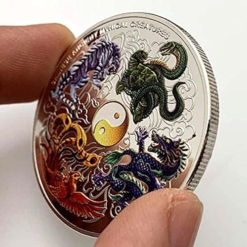 Четири Големи звяра криптовалюты Ada, Зверове, Сини Дракони, Бели Тигри и Suzaku, Любимите със сребърно покритие Възпоменателни монети, се Събират монети