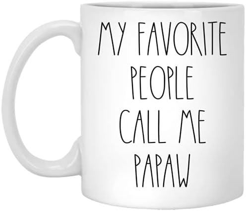 Papaw - любимите Ми Хора ме Наричат Кафеена чаша Papaw, В стил Papaw Rae Dunn, В стила на Rae Dunn, На рождения си Ден - весела Коледа - Ден на Бащата, чашата за Кафе Papaw 11 грама