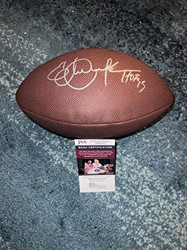 Ерик Дикерсън е Подписал Официален договор Wilson NFL Football St Louis Rams HOF JSA #2 - Футболни топки с автографи
