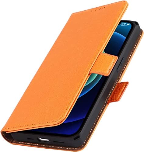 Калъф за носене в чантата си AHGDDA за iPhone 13 Pro Max/13 Pro/13/13 Mini, подвижни панти калъф от изкуствена кожа премиум-клас 2 в 1 с каишка на китката, държач за карти и поставка за к?