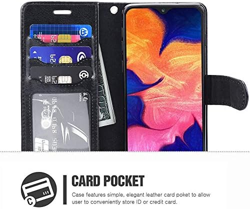 Калъф ERAGLOW Galaxy A10E, Калъф-джобен формат на Galaxy A10E, една Чанта-Портфейл Премиум-клас Изкуствена кожа с панти капак, Защитен калъф за вашия телефон с отделения за карти ?