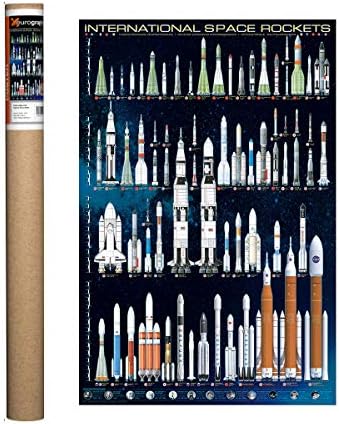 Плакат EuroGraphics International Space Rockets, 36 x 24 инча