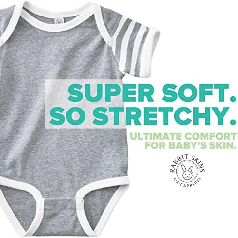Детски Боди в кроличьих кожите За момичета и момчета |Новородени, от 0-3 месеца до 24 месеца, Съраунд комплект от 5 опаковки, лека закопчалката