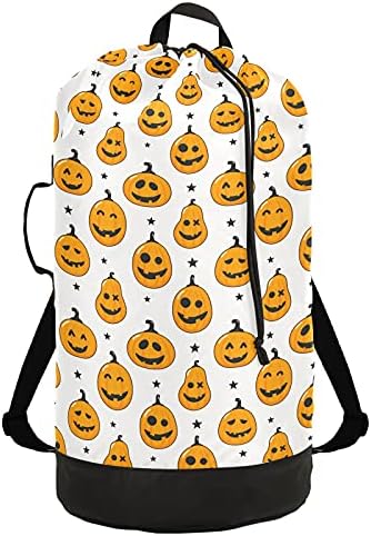 Чанта за дрехи с Тиква за Хелоуин, Тежка Раница за пране на Дрехи с Плечевыми колани, Дръжка, чанта за пране, Закопчалката на съвсем