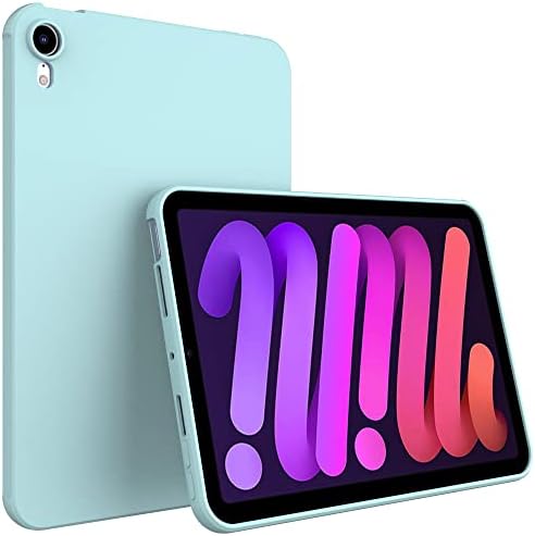 Калъф за iPad Mini 6, Калъф за iPad Mini 6-то поколение, Тънък Дизайн, Мек Защитен Калъф от TPU за iPad Mini 6-то поколение 8,3 инча 2021, Светло Синьо