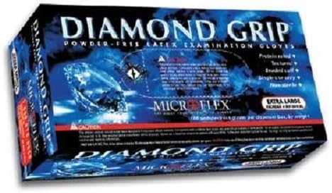 Латексови ръкавици без прах Microflex MF300XL Diamond Grip XL (100 ръкавици в кутия) (5 опаковки)