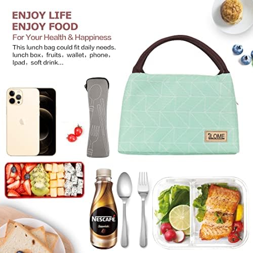 Случайна чанта-хладилник iLOME за обяд, Водоустойчив чудесна Холщовая чанта за обяд, Идеален размер за чанта за обяд за мъже и жени, пикник по време на работа или пътув