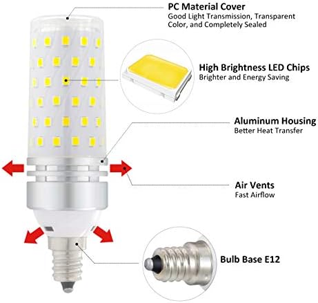 Led лампи E12, Led крушки в канделябрах, което е Еквивалента на 100 W, Дневен бяло 6000 К, led крушки за вентилатори, 1500лм, Led лампи без регулиране на яркост, Led крушки-полилеи за ?