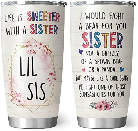 Подаръци Сестри ХАМИА От сестрите - Чаша с 20 грама, най-Добрите Подаръци на Сестра ми За рождения Ден От Сестрите - Идеи за подаръци За Малка /голяма Сестра