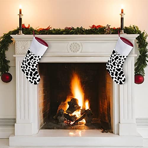 Коледни Чорапи с Оцветени Животни от Волска Кожа и Чорапи с Плюшено Камина, Висящи за Домашен интериор Елхи