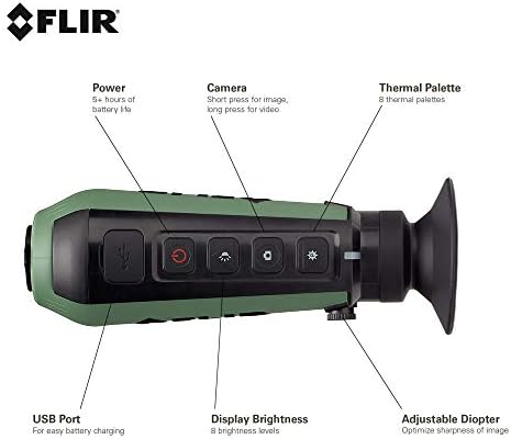 Преносим тепловизионный монокуляр FLIR Scout TK с подсветка 85177 cr123a lithium, литиеви батерии, 12 бр.