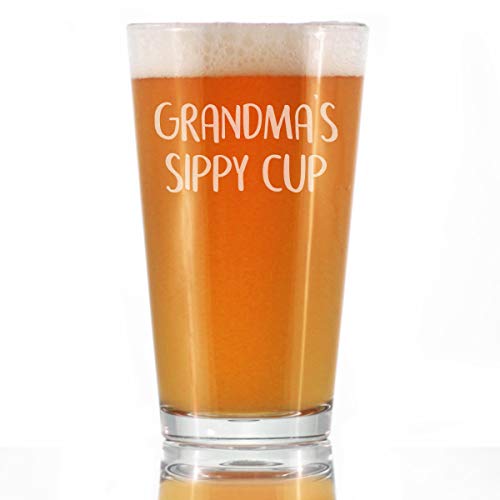 Баба Чаша за пиене - Забавен подарък от Пинтового стъкло за баби, Пиещите бира - Чаша е 16 унции за смесване на лагера и Бира