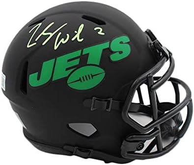 Зак Уилсън Подписа мини-Каска New York Jets Speed Eclipse NFL Mini - Мини-Каски Колеж с Автограф