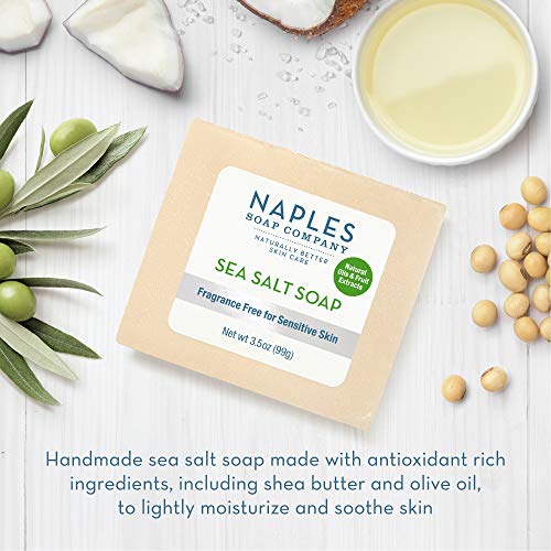 Шоколад сапун Naples Soap Company с морска сол, балансиращ нивото на pH – Естествено ексфолира и овлажнява – Без вредни съставки - 3,5
