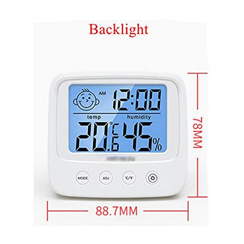 SDFGH LCD цифров измерител на температура и влажност с осветление, електронен влагомер за дома, Термометър, метеорологичната станция,