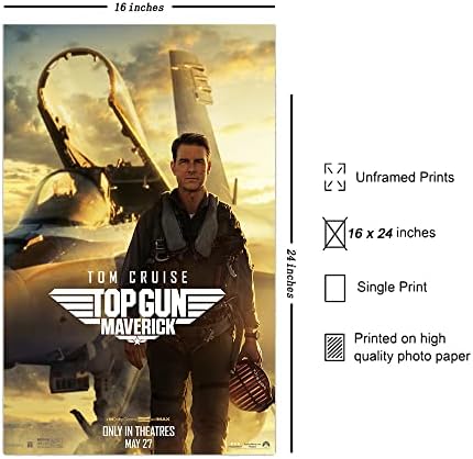 XIHOO Top Gun: Индивидуалист Филм 2022 Без Рамка Стенен Декор Плакат 16x24