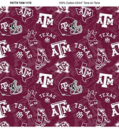 Памучен плат от Тексаския университет A & M с нов дизайн от тон В тон, най-новият фигура