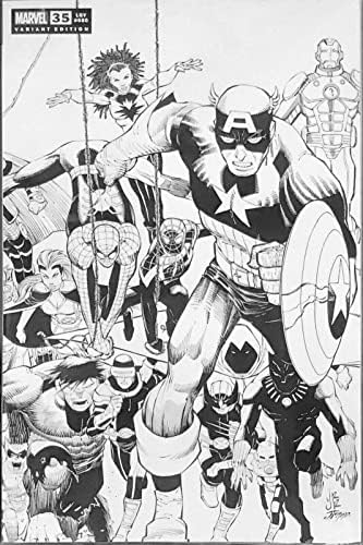 Фантастичната четворка (6-та серия) 35I VF / NM; Комиксите на Marvel | 680 Вариант с пингвин (черно-бяло)