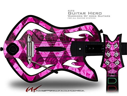 Розов диамант стикер в стил кожа-подходящ за китара Warriors Of Rock, Guitar Hero (КИТАРА В комплекта не са включени)