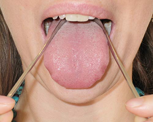Стъргало за език от сребро Yatan Ayurvedics (с прости дръжки) - за грижа за зъбите, хигиена на устната кухина и Лошия дъх