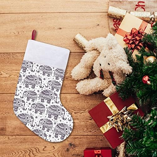 Етнически Слон Червени Коледни Празници Чорапи Дом Декорации за Коледната Елха Окачени Чорапи За Камината