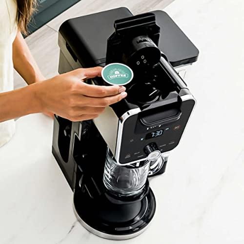 Tea Ninja CFP451CO DualBrew Система на 14 чаши за Еднократна употреба шушулки и кафе, 4 Режима на готвене, Вграден вспениватель, 70 грама. Гарафа за съхранение на вода, Черен (актуа?