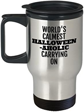Готина Забавна Уникална Чаша за Пътуване за Хелоуин-алкохолик