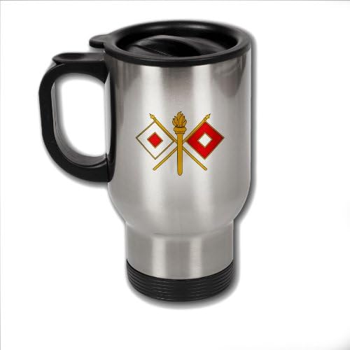 Най-добрата Кафеена чаша ExpressItBest от Неръждаема стомана с логото на подразделение на Корпуса на комуникация от Армията на САЩ