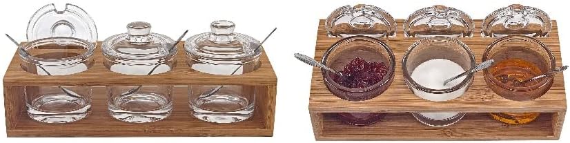 Модерни декоративни кутии за мед с тавата и лъжици - комплект с размери 3, 12х4,5х4,5 инча - рг