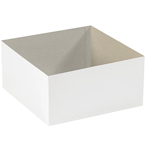 Дъното луксозни кутии Aviditi, 12 x 12 x 6, бяла (опаковка по 50 броя), Подходящи за празници, рождени Дни и за специални случаи