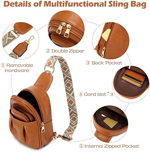 Eslcorri Малка чанта-sling-Поясная чанта, Чанта през рамо за жени, Веганская Кожена Чанта за колан, Скута чанти, Ежедневни раница, в