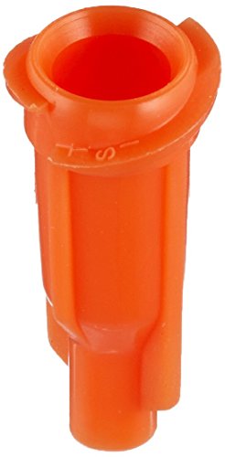 Капачка за дозиране на течност от полипропилен Metcal 900-ORTC, двойна спирала дърворезба, оранжево (опаковка от 50 броя)