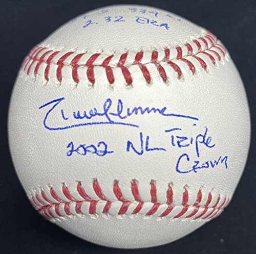 Ранди Джонсън 2002 NL Triple Crown Подписа Свидетелство за състоянието на Бейзбол JSA - Бейзболни топки с автографи