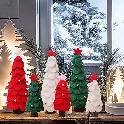 NSQFKALL Коледна Украса Мини Коледно Дърво, Коледна Маса Брояч Малки Декорации на Подаръци Електронни Украса за Коледната елха (E, Един