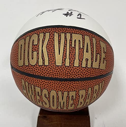 Мини-Баскетбол Тайрика Евънс с Автограф Дик Витале - Подходящи Холограми COA