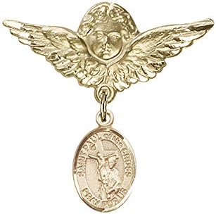 Иконата за новородено, 14-каратный златна значка с изображение на Свети Павел от кръста
