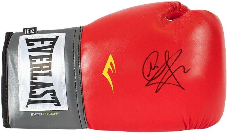 Боксови ръкавици с автограф от Карл Фроча - Евърласт, Червен Автограф - Боксови ръкавици С автограф