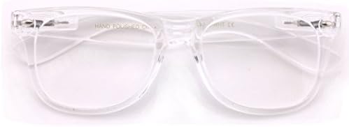 Бели прозрачни очила за четене - удобни стилни прости ридеры (2,75, прозрачни)