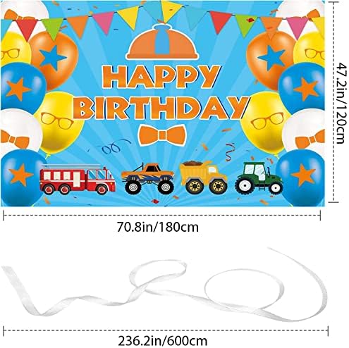 Транспорт Themd Фон честит Рожден Ден на Банер за Бебешка Кола Фон за Парти по Случай рождения Ден на Кола Украса Фон За рождения Ден