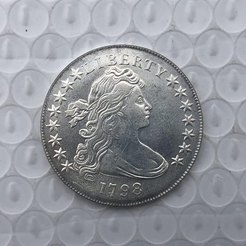 1798 Американски Монети, Месинг Със Сребърно Покритие, Монети Старинни Занаяти Чуждестранни Възпоменателни Монети