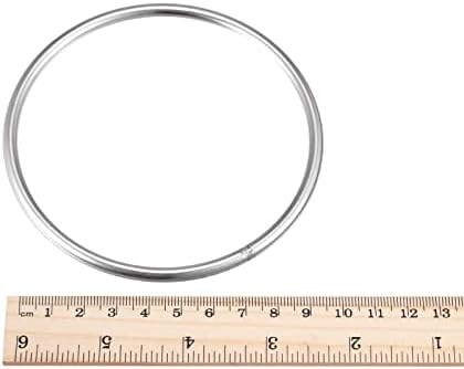 Сварное о-пръстен uxcell 304 неръждаема стомана диаметър 100 mm (3,94 инча). дебелина 5 мм, 6 бр.