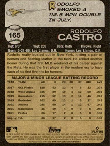 2022 Topps Heritage 165 Родолфо Кастро Питсбърг Пайрэтс (карта начинаещ) NM-MT MLB Бейзбол