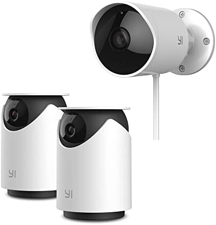 YI Security Camera Външна Камера за Сигурност за домашни любимци Комплект от 2 бр.