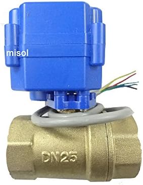 MISOL 1 бр. месинг клапан с електрически люк, G1 DN25, 2-бягане, CR05, 12 vdc, електрически вентил, сферичен кран с електрически люк