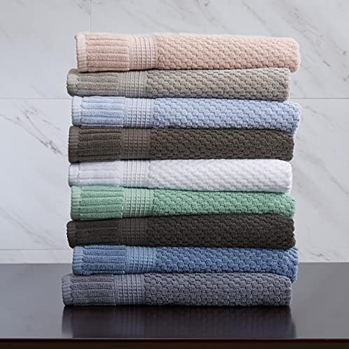 Кърпи за баня NY Loft от памук, 4 опаковка | Супер Меки и Абсорбиращи бързо съхнещи Хавлиени кърпи 30 x 52 | Текстурирани и издръжлив