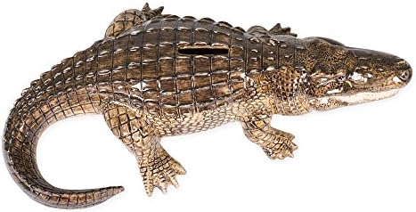 Керамични Гранитогрес във формата на Крокодил С Ръчно Рисувани Банка Монети