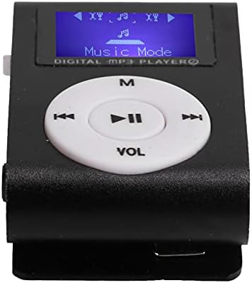 Longzhuo Преносим Мини-MP3 Музикален плейър Спортен LCD екран на задния панел С поддръжка на MP3-карта памет (черен)